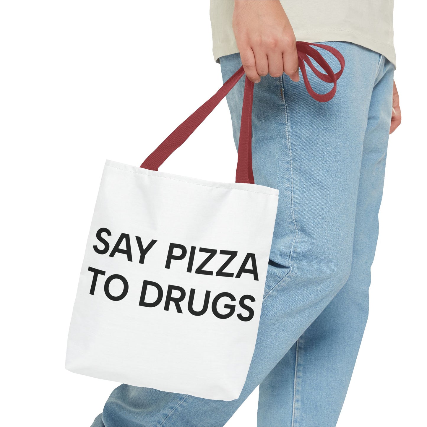 Say Pizza to Drugs Tote Bag - Say No to Yes